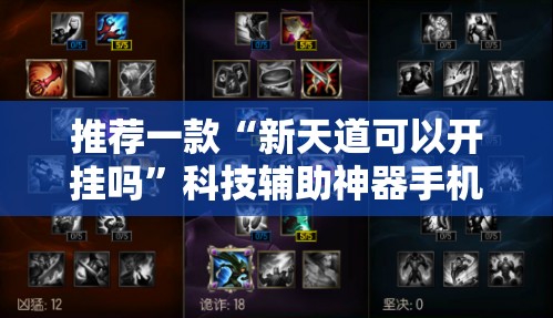 推荐一款“新天道可以开挂吗”科技辅助神器手机版