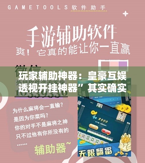 玩家辅助神器：皇豪互娱透视开挂神器	”其实确实有挂