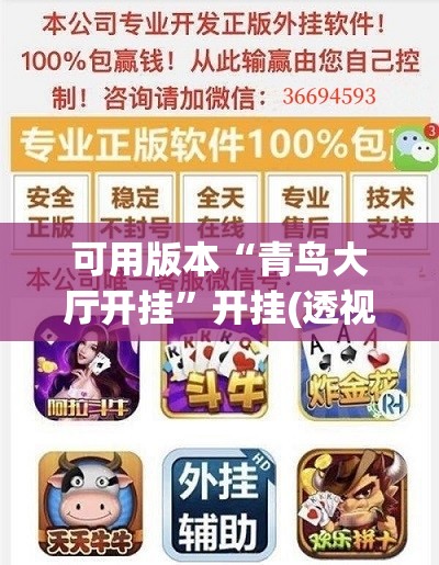 可用版本“青鸟大厅开挂”开挂(透视)辅助神器