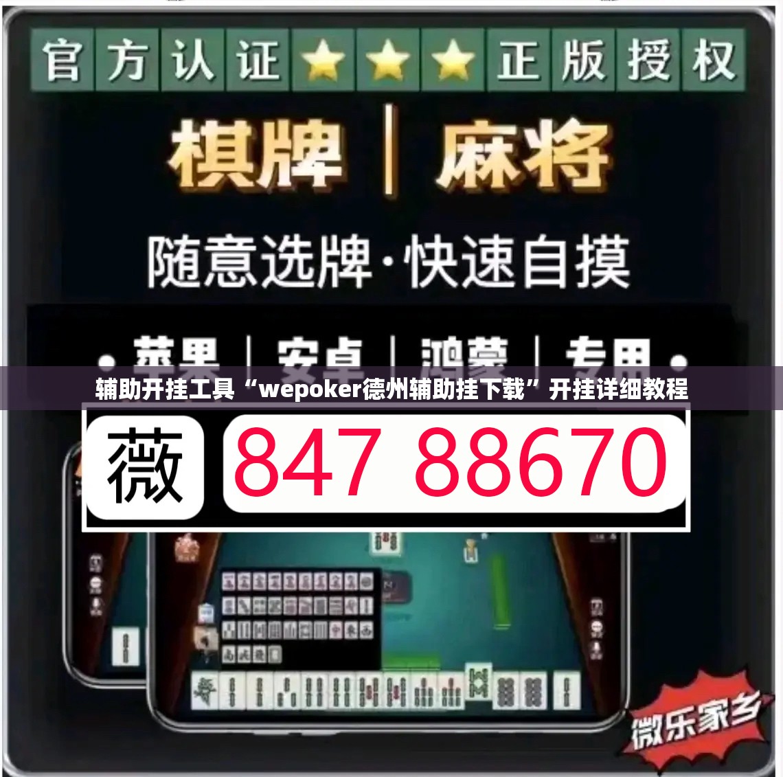 辅助开挂工具“wepoker德州辅助挂下载	”开挂详细教程