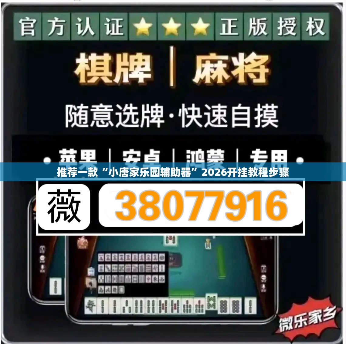 推荐一款“小唐家乐园辅助器”2026开挂教程步骤