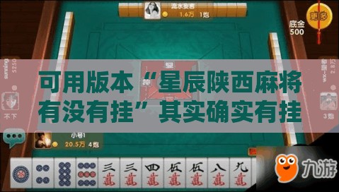 可用版本“星辰陕西麻将有没有挂”其实确实有挂