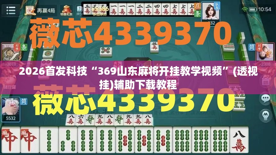 2026首发科技“369山东麻将开挂教学视频”(透视挂)辅助下载教程
