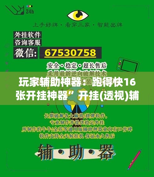 玩家辅助神器：跑得快16张开挂神器	”开挂(透视)辅助教程