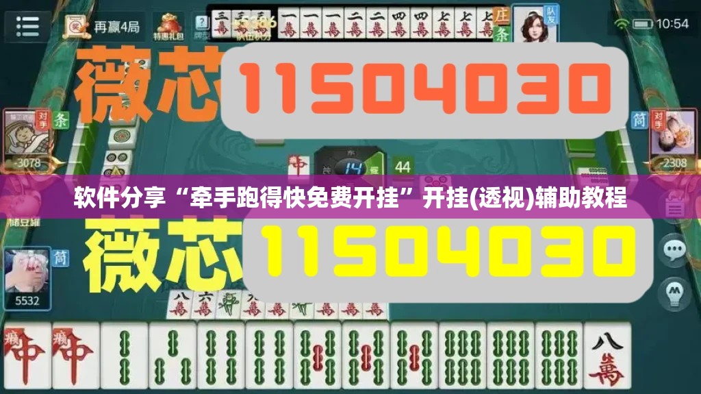 软件分享“牵手跑得快免费开挂”开挂(透视)辅助教程