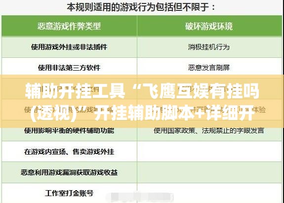 辅助开挂工具“飞鹰互娱有挂吗(透视)”开挂辅助脚本+详细开挂安装教程