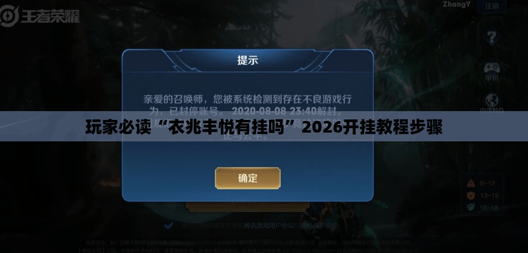 玩家必读“衣兆丰悦有挂吗”2026开挂教程步骤