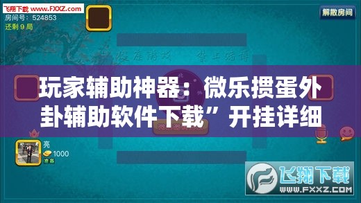 玩家辅助神器：微乐掼蛋外卦辅助软件下载”开挂详细教程