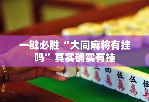 一键必胜“大同麻将有挂吗”其实确实有挂