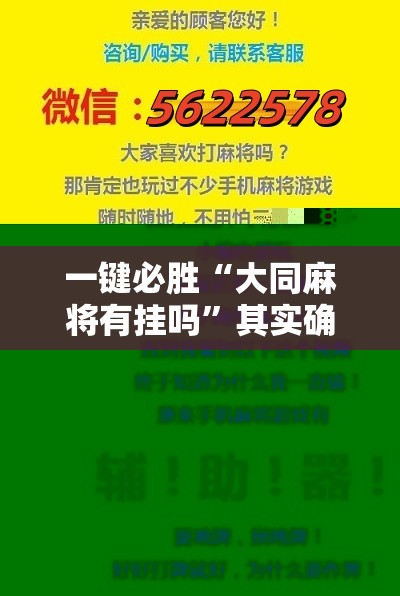 一键必胜“大同麻将有挂吗	”其实确实有挂