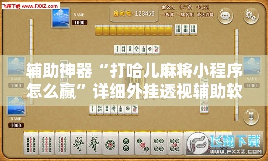 辅助神器“打哈儿麻将小程序怎么赢”详细外挂透视辅助软件教程