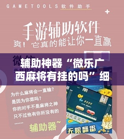 辅助神器“微乐广西麻将有挂的吗”细辅助教程分享