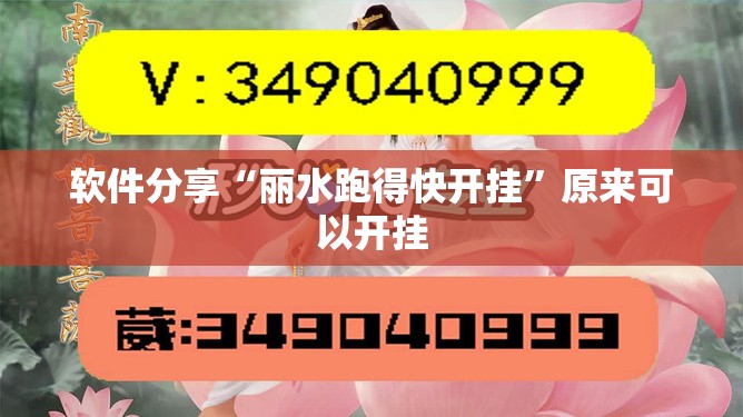 软件分享“丽水跑得快开挂”原来可以开挂