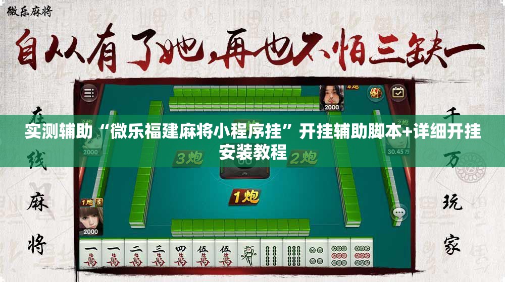 实测辅助“微乐福建麻将小程序挂”开挂辅助脚本+详细开挂安装教程