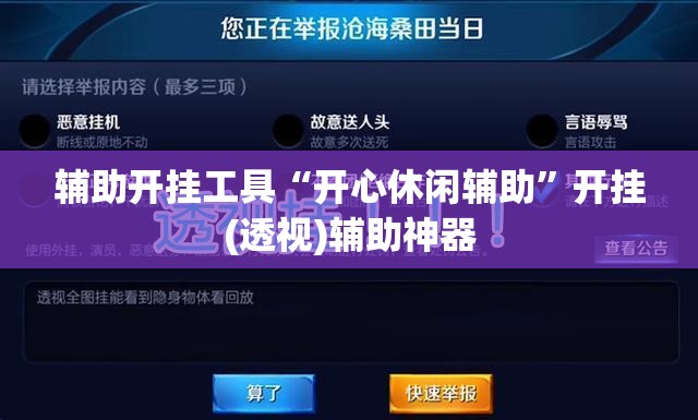 辅助开挂工具“开心休闲辅助”开挂(透视)辅助神器