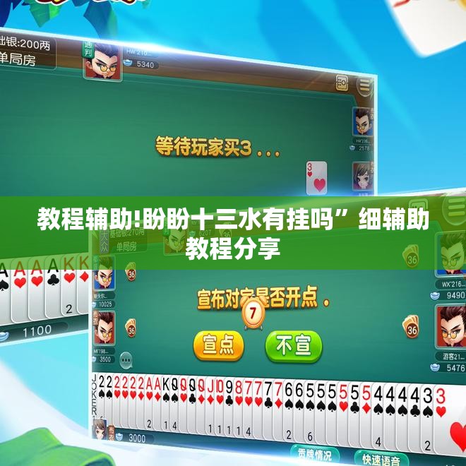 教程辅助!盼盼十三水有挂吗”细辅助教程分享
