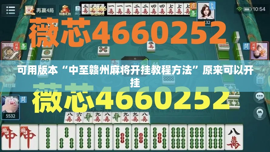 可用版本“中至赣州麻将开挂教程方法”原来可以开挂