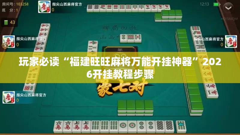 玩家必读“福建旺旺麻将万能开挂神器”2026开挂教程步骤