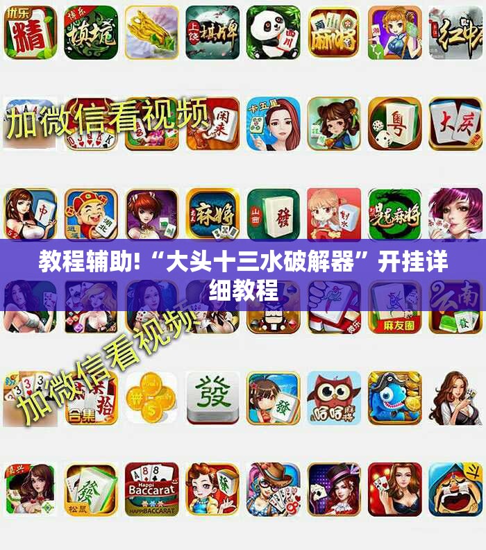 教程辅助!“大头十三水破解器”开挂详细教程