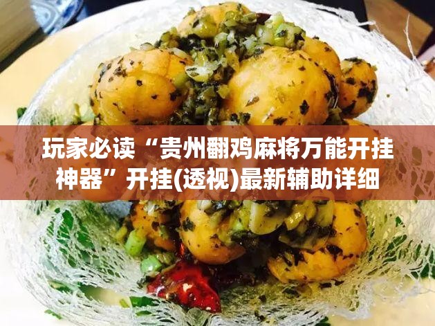 玩家必读“贵州翻鸡麻将万能开挂神器	”开挂(透视)最新辅助详细