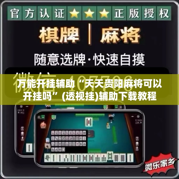 万能开挂辅助“天天贵阳麻将可以开挂吗”(透视挂)辅助下载教程