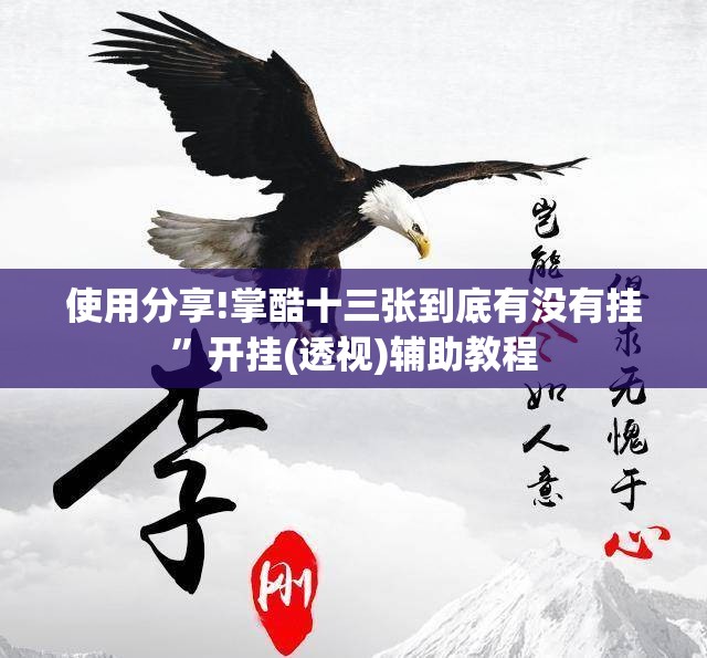 使用分享!掌酷十三张到底有没有挂”开挂(透视)辅助教程