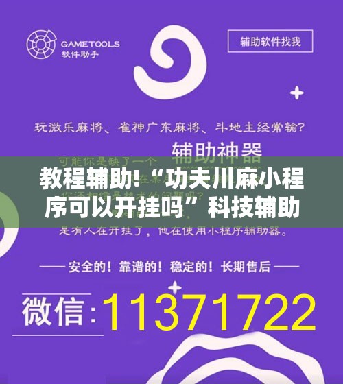 教程辅助!“功夫川麻小程序可以开挂吗”科技辅助神器手机版