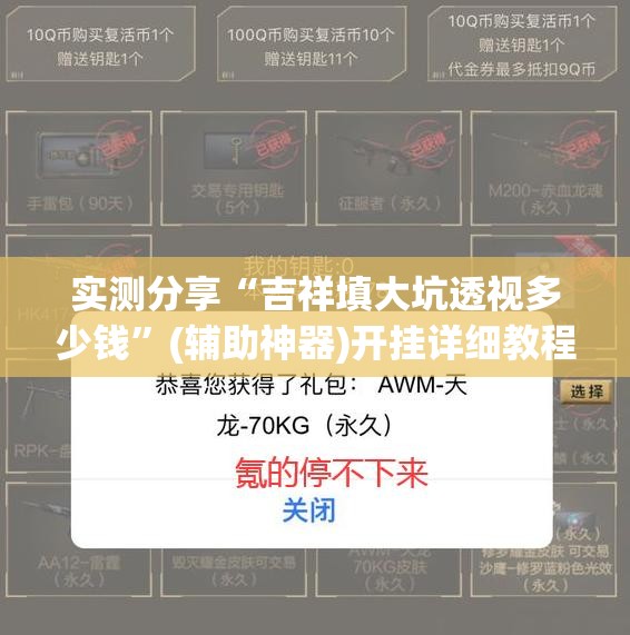 实测分享“吉祥填大坑透视多少钱”(辅助神器)开挂详细教程