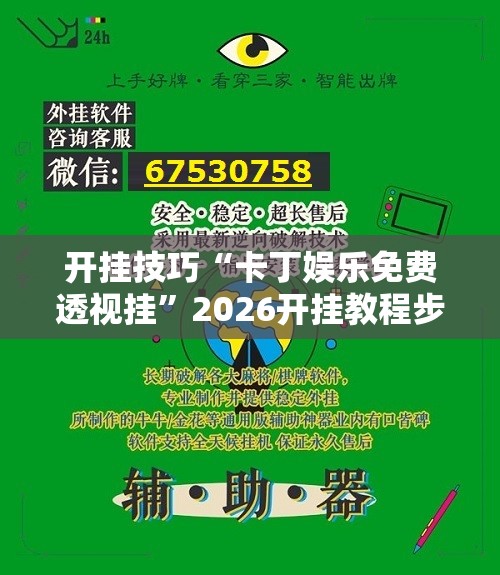 开挂技巧“卡丁娱乐免费透视挂	”2026开挂教程步骤