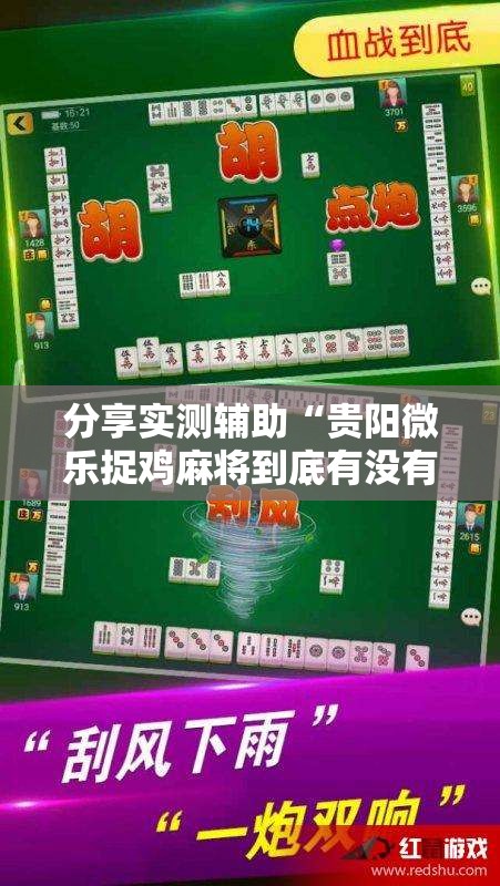 分享实测辅助“贵阳微乐捉鸡麻将到底有没有挂”科技辅助神器手机版