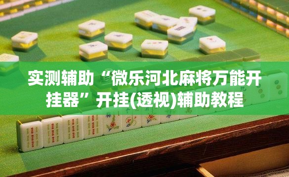 实测辅助“微乐河北麻将万能开挂器	”开挂(透视)辅助教程