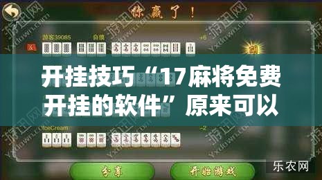 开挂技巧“17麻将免费开挂的软件”原来可以开挂