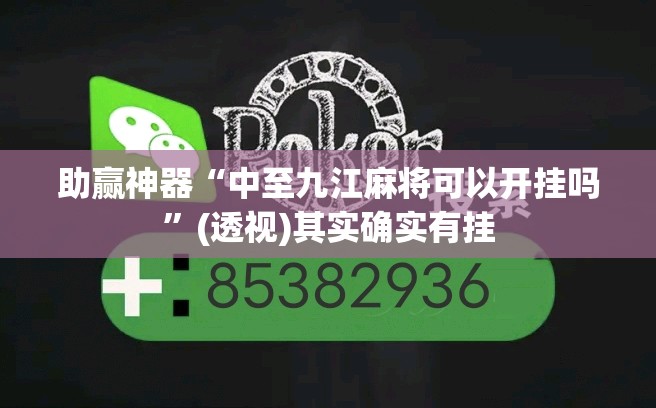 助赢神器“中至九江麻将可以开挂吗”(透视)其实确实有挂