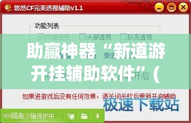 助赢神器“新道游开挂辅助软件”(透视)其实确实有挂