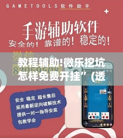 教程辅助!微乐挖坑怎样免费开挂”(透视挂)辅助下载教程