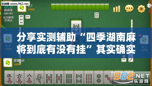 分享实测辅助“四季湖南麻将到底有没有挂	”其实确实有挂
