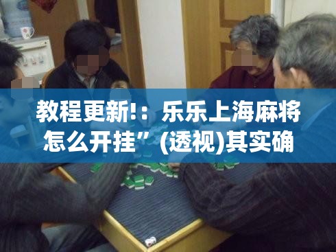 教程更新!：乐乐上海麻将怎么开挂”(透视)其实确实有挂