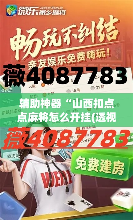 辅助神器“山西扣点点麻将怎么开挂(透视)”开挂辅助脚本+详细开挂安装教程