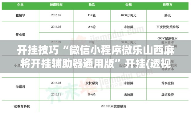 开挂技巧“微信小程序微乐山西麻将开挂辅助器通用版”开挂(透视)最新辅助详细