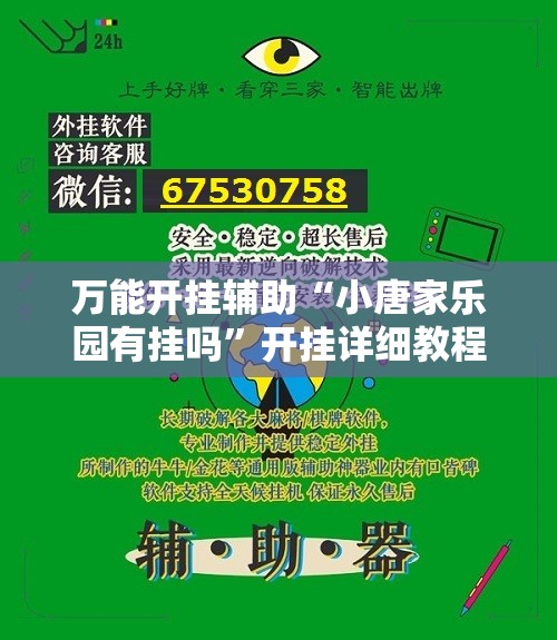 万能开挂辅助“小唐家乐园有挂吗”开挂详细教程