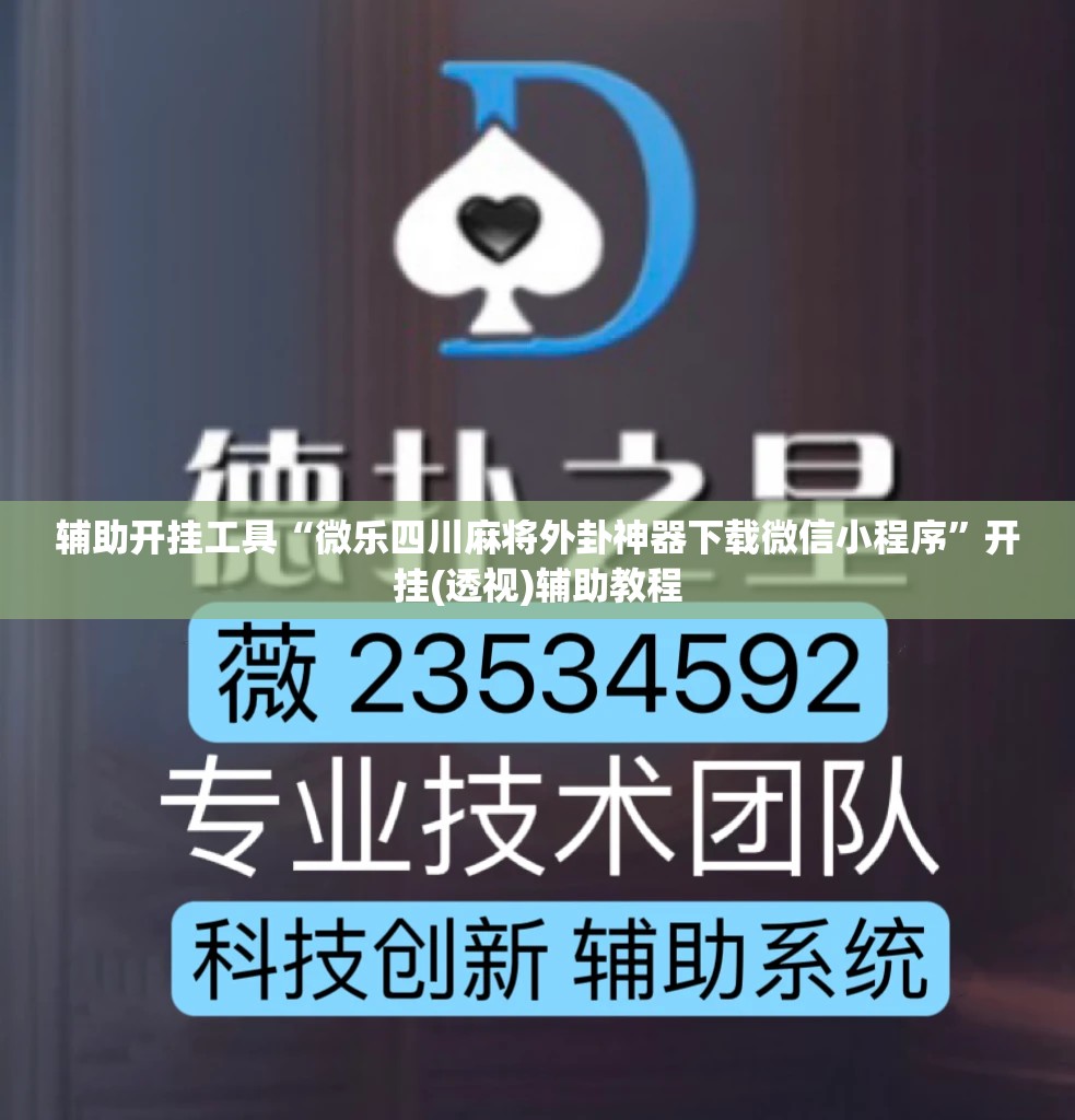 辅助开挂工具“微乐四川麻将外卦神器下载微信小程序”开挂(透视)辅助教程