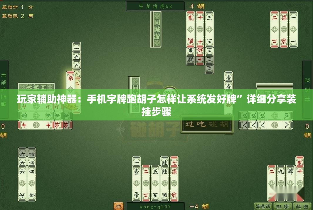 玩家辅助神器：手机字牌跑胡子怎样让系统发好牌”详细分享装挂步骤