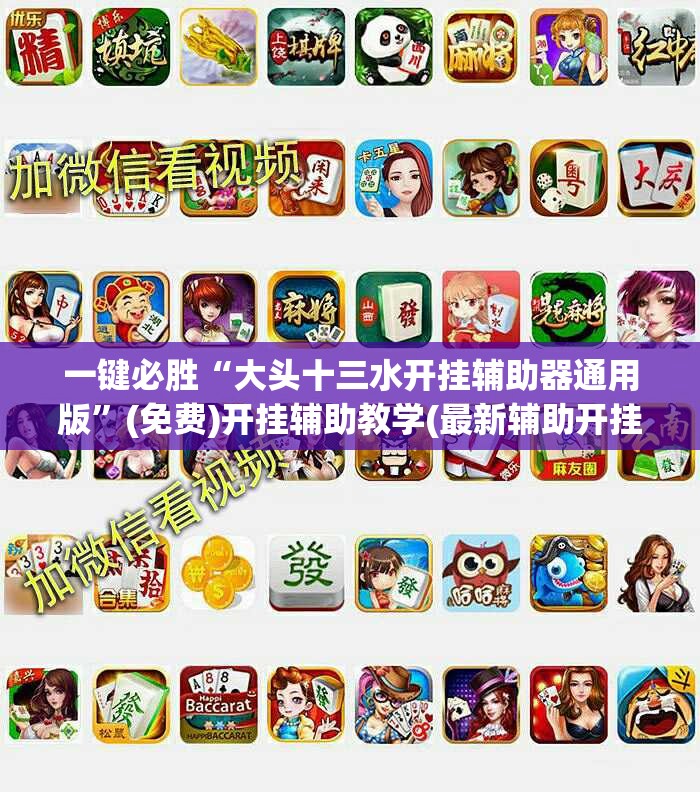 一键必胜“大头十三水开挂辅助器通用版	”(免费)开挂辅助教学(最新辅助开挂教程)
