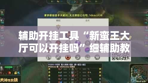辅助开挂工具“新蛮王大厅可以开挂吗	”细辅助教程分享