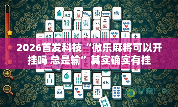 2026首发科技“微乐麻将可以开挂吗 总是输”其实确实有挂