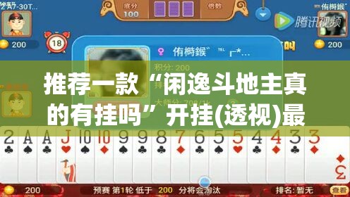 推荐一款“闲逸斗地主真的有挂吗”开挂(透视)最新辅助详细
