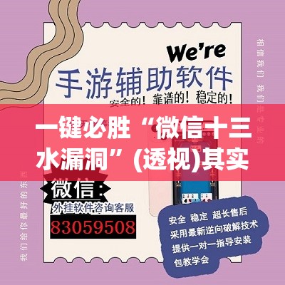 一键必胜“微信十三水漏洞”(透视)其实确实有挂