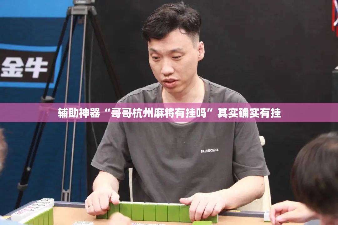 辅助神器“哥哥杭州麻将有挂吗”其实确实有挂