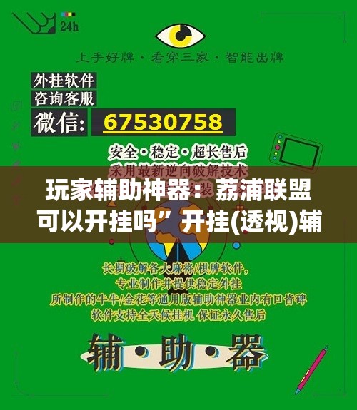 玩家辅助神器：荔浦联盟可以开挂吗”开挂(透视)辅助教程