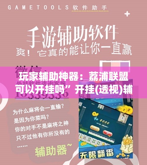 玩家辅助神器：荔浦联盟可以开挂吗”开挂(透视)辅助教程